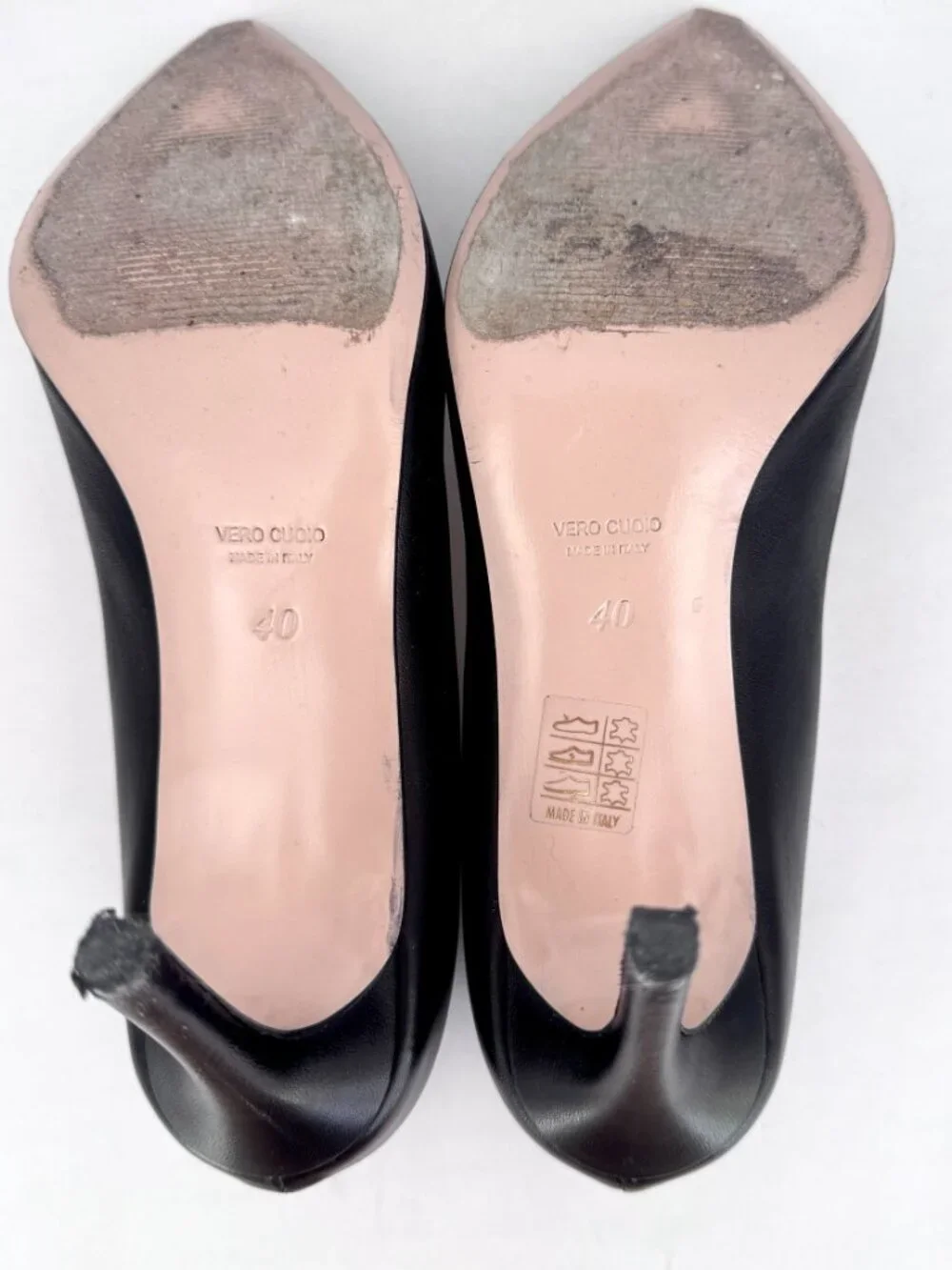 8 by Yoox Womens Pumps Size EU 40 US 9.5 Black Leather Pointy Toe